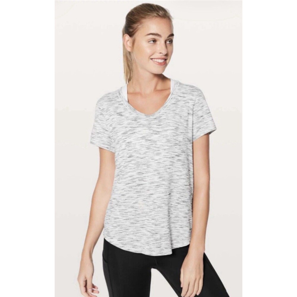 Lululemon Meant To Move Short Sleeve Tee Tiger Space Dye 8 M Anti Stink Run